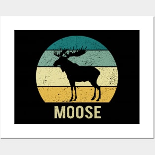 Moose At Sunset A Gift For Moose Lovers Posters and Art